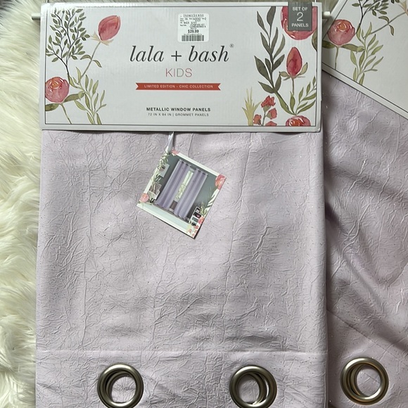 Metallic Purple Hanging Curtains - Picture 3 of 4